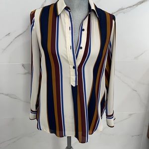Woman stripe work dress shirt Blouse